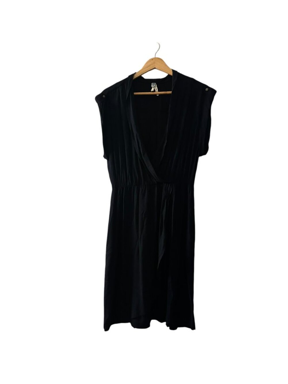 Meadow Rue Anthropologie Navy Draped Cowl Neck Dress Size Medium